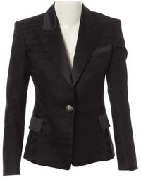 Balmain Jacke Synthetik Schwarz