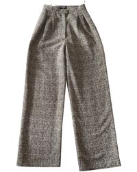 Chanel Pantaloni larghi in Lana - Neutro
