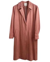 Sandro Spring Summer 2018 Pink Polyester Trench Coats