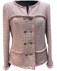Chanel Vest \N en Tweed Rose - Multicolore