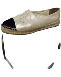 Chanel Leder Espadrilles - Natur