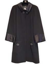 Chanel Abrigo de Lana - Negro