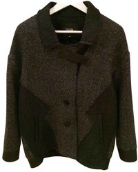 Maje Grey Wool Coats - Gray