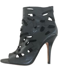 Diane von Furstenberg Leder Stiefeletten - Schwarz