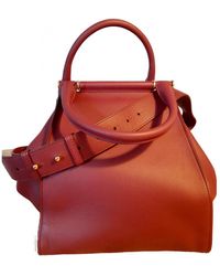 Max Mara Leather Crossbody Bag - Red