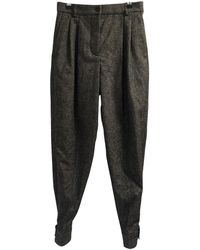 Burberry Wool Carot Trousers - Grey