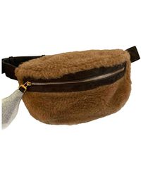 Max Mara Shearling Clutch Bag - Brown