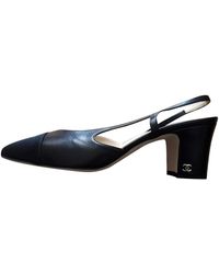Chanel Slingback Leder Pumps - Schwarz