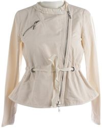 Moncler Vest en Synthétique Écru - Multicolore