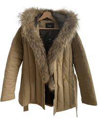Maje Beige Cotton Coat - Natural