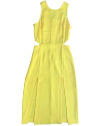 Sandro Midi kleid - Gelb