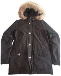 Woolrich Mantel en Coton Noir