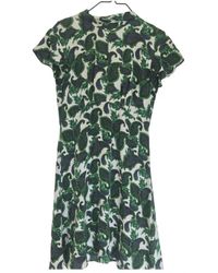 Sandro Seide Mini kleid - Grün