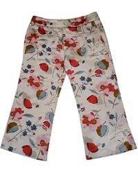 Marni Pantaloni in seta multicolore