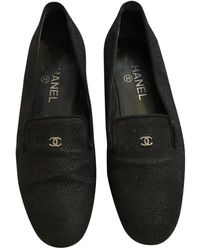 Chanel Mit pailletten Mokassins - Schwarz