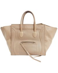 Céline Luggage Phantom Leder Handtaschen - Natur