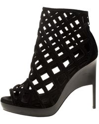 Burberry Black Suede Ankle Boots