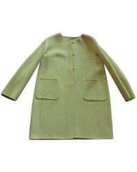 Max Mara Yellow Wool Coats