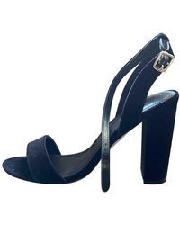 Sandro Spring Summer 2019 Samt Sandalen - Schwarz