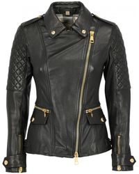 Burberry Leather Jacket - Black