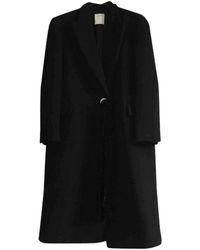 Sandro Fall Winter 2018 Navy Wool Coats - Blue