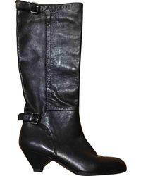 Maje Black Leather Boots