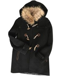 Sandro Black Wool Coat