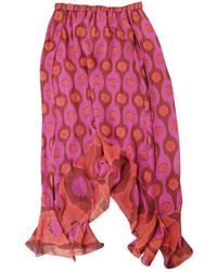 Diane von Furstenberg Falda en seda rosa