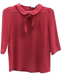Sandro Seide Bluse - Rot
