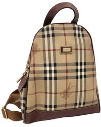 Burberry Cloth Backpack - Brown
