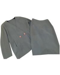 Herno Vest en Laine Turquoise - Gris