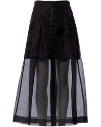 Chanel Jupe \N en Soie Noir