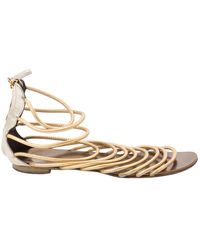 Giuseppe Zanotti Leder Sandalen - Mettallic