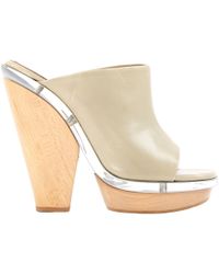 Marni Leder Clogs - Weiß