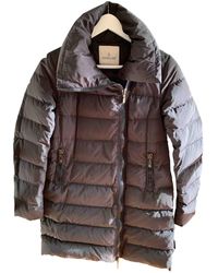 Moncler Mantel Long en Polyester Bleu
