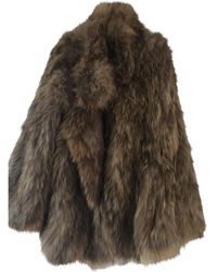 Maje Pre-owned Beige Raccoon Coat - Natural