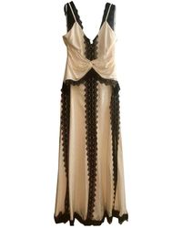 Self-Portrait Seide Maxi kleid - Mehrfarbig