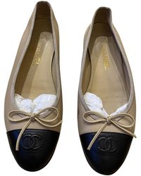 Chanel Bailarinas de Cuero - Neutro