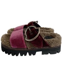 Moncler Sabots en Mouton Multicolore
