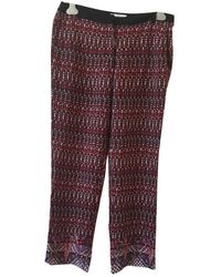 Sandro Red Viscose Trousers