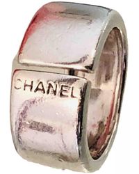 Chanel Anillo de Plata - Metálico