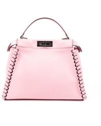 Fendi Peekaboo Leder Handtaschen - Pink