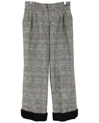 Chanel Pantaloni a sigaretta in Lana - Nero