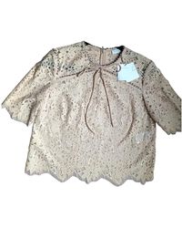 Sandro Spitze Bluse - Natur