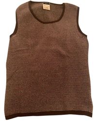 Chanel Camiseta sin mangas de Cachemira - Marrón