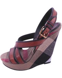 Burberry Leather Sandals - Brown