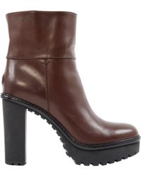 Moncler Bottes en cuir - Marron