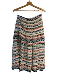 Chanel Tweed Halblang rock - Mehrfarbig