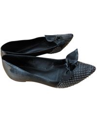 Sandro Black Patent Leather Flats