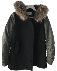 Sandro Wolle Mäntel - Schwarz